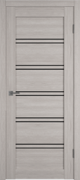 Межкомнатная дверь VFD Atum Pro 28 Stone Oak стекло лакобель черное black gloss