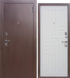 Входная дверь Феррони Гарда 8 мм Медный антик/Белый ясень