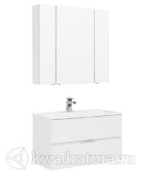 Комплект мебели для ванной Aquanet Алвита 90 белый