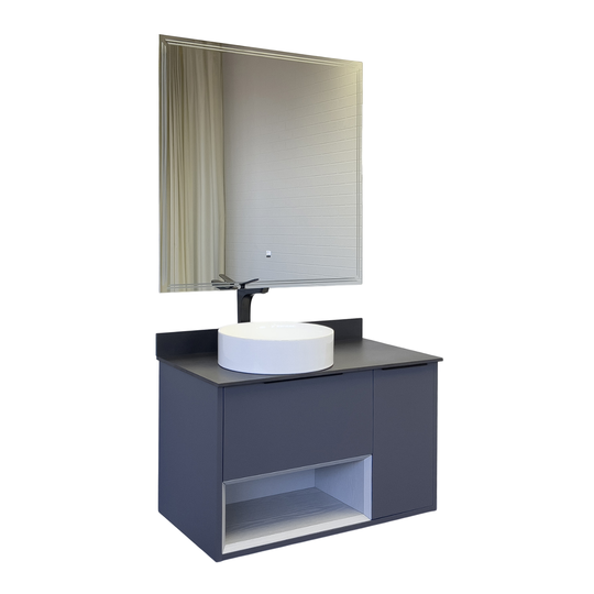 Комплект мебели для ванной Comforty Джанкой 90 антрацит