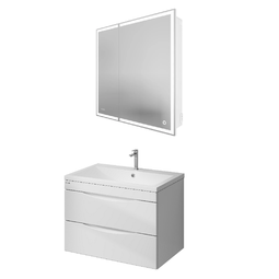 Комплект мебели для ванной Grossman Виста 75 белый глянец подвесной