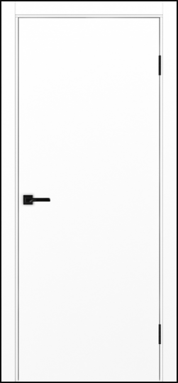 Межкомнатная дверь OPorte Неаполь 201 Белый снежный кромка 4 стороны в цвет полотна