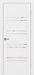 Межкомнатная дверь OPorte Турин 560 Белый лед зеркало