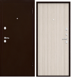 Входная дверь Промет Амбер Беленый Антик медь/Беленый дуб