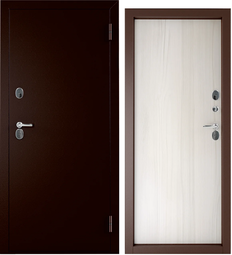 Входная дверь Промет Инфинити Шале Термо Антик медь/Шале снежный