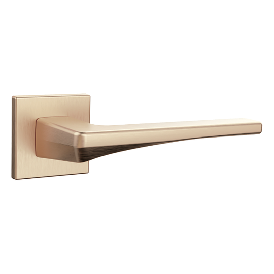 Дверная ручка на тонкой розетке Punto K.ARC.Q52.ELEN SSG-39 сатинированное золото