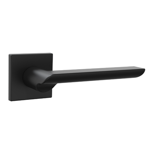 Дверная ручка на тонкой розетке Punto K.ARC.Q52.STEP BL-24 черная