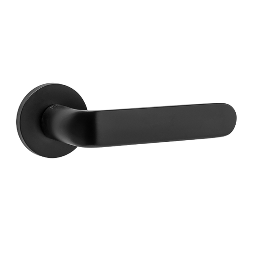 Дверная ручка на тонкой розетке Punto R.ARC.R52.EXTRA BL-24 черная