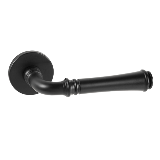 Дверная ручка на тонкой розетке Punto R.EST.R52.VERONA BL-24 черная