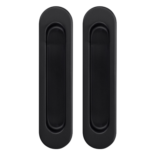 Ручка для раздвижной двери овальная черная