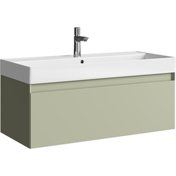 Тумба с раковиной Aqwella Geometria 100 зеленый шалфей