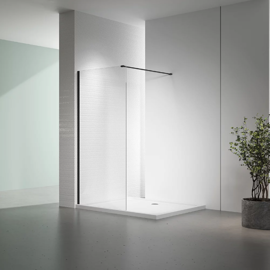 Душевая перегородка Veconi KR-72B 100x200 черный профиль
