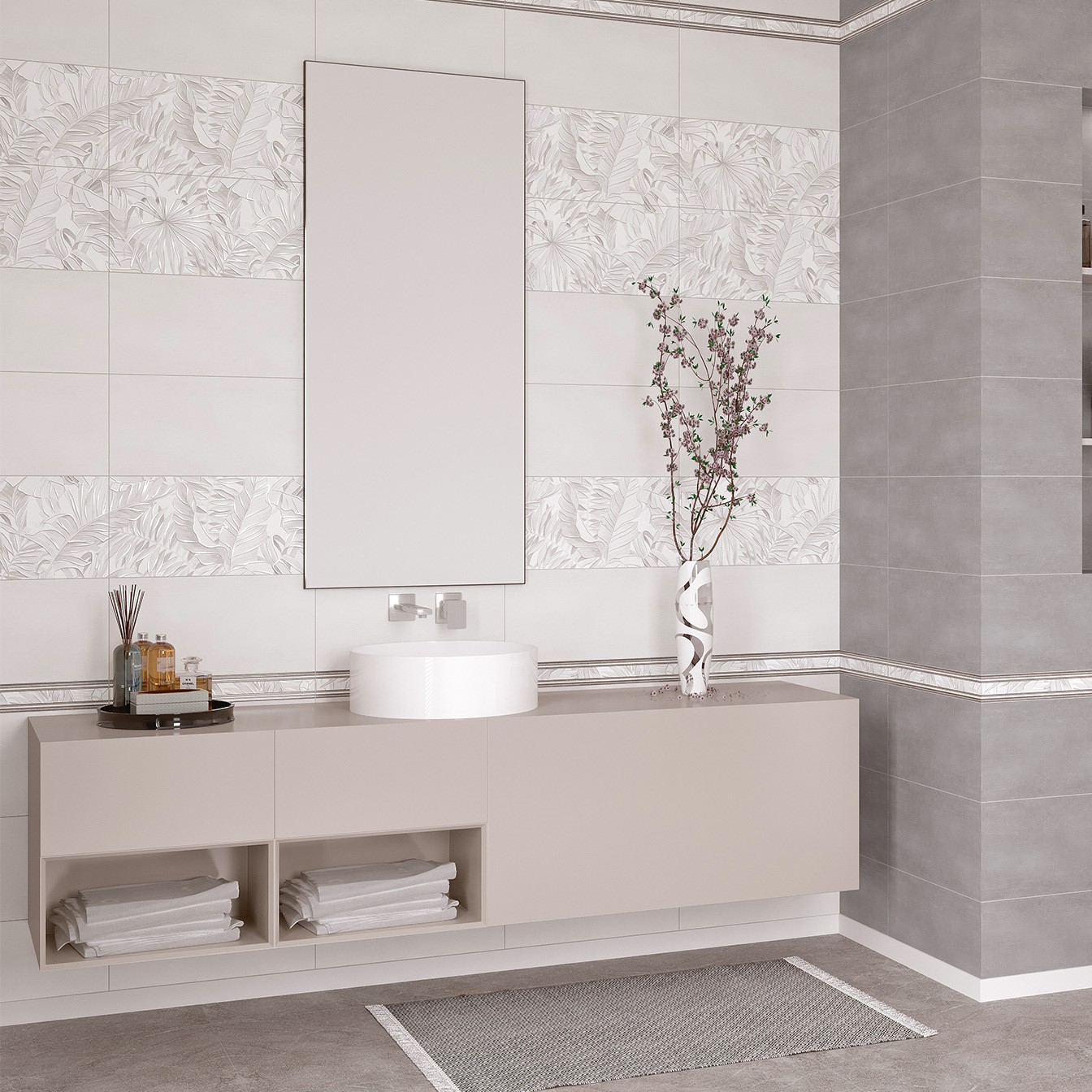 Плитка Alma Ceramica Бонита серая